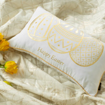 Veľkonočná obliečka na vankúš so zlatou potlačou